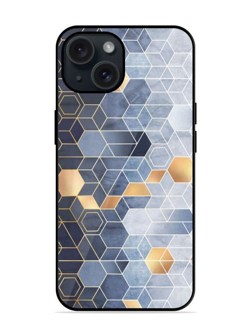 Geometric Abstraction Hexagons Glossy Metal TPU Case Edge Zapvi