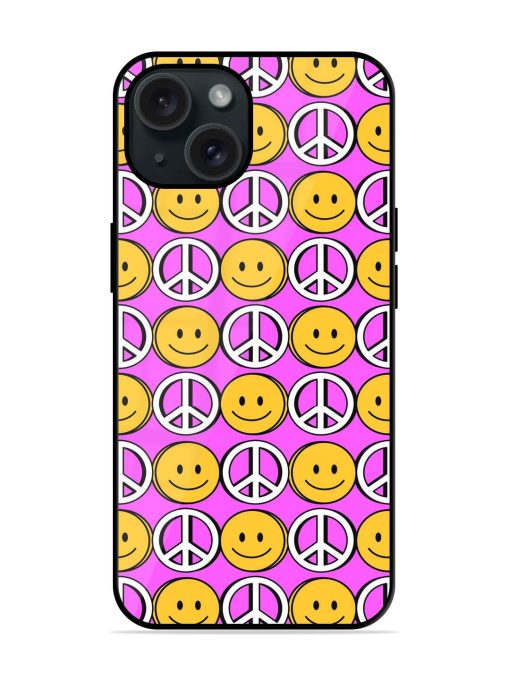 Smiley Face Peace Glossy Metal TPU Case Edge Zapvi