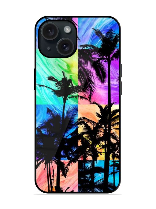 Coconut Tree With Glossy Metal TPU Case Edge Zapvi