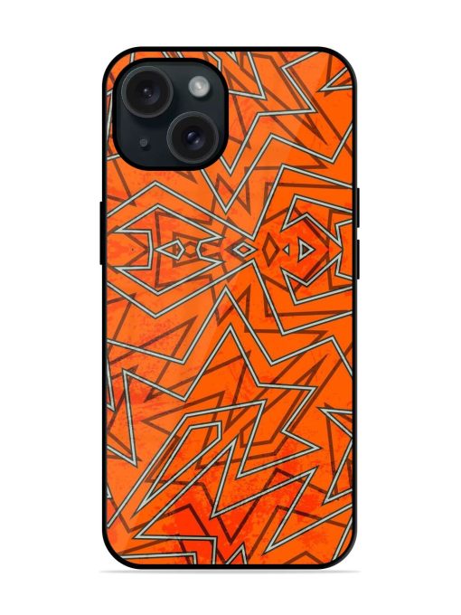 Abstract Orange Retro Glossy Metal TPU Case Edge Zapvi