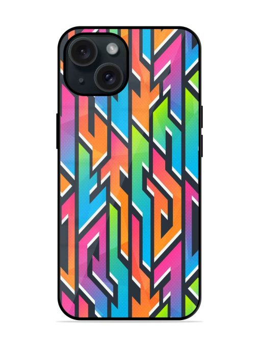 Graffiti Geometric Pattern Glossy Metal TPU Case Edge Zapvi