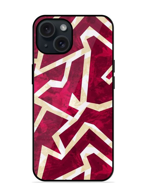 Red Geometric Seamless Glossy Metal TPU Case Edge Zapvi