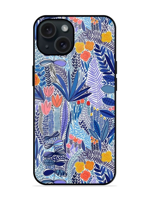 Tropical Seamless Floral Glossy Metal TPU Case Edge Zapvi