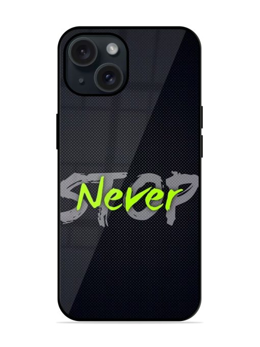 Never Stop Glossy Metal TPU Case Edge Zapvi