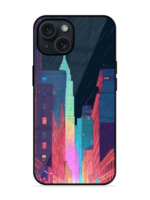 Minimal City Art Glossy Metal TPU Case Edge Zapvi