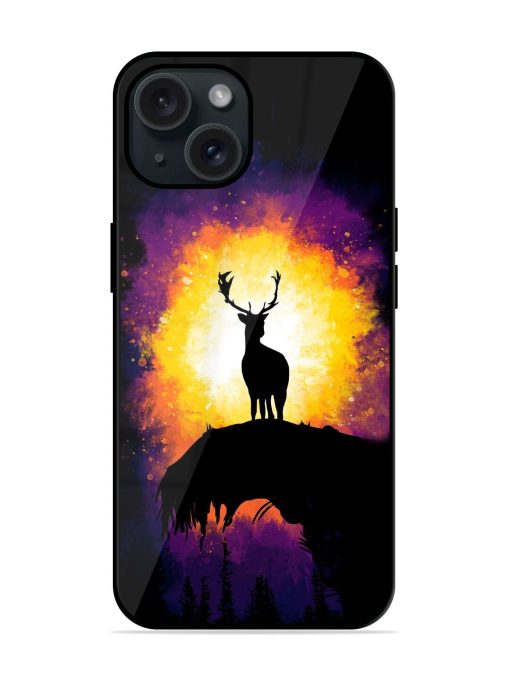 Deer At Sunset Minimal Glossy Metal TPU Case Edge Zapvi