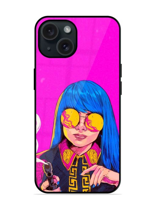 Aesthetic Anime Girl Glossy Metal TPU Case Edge Zapvi