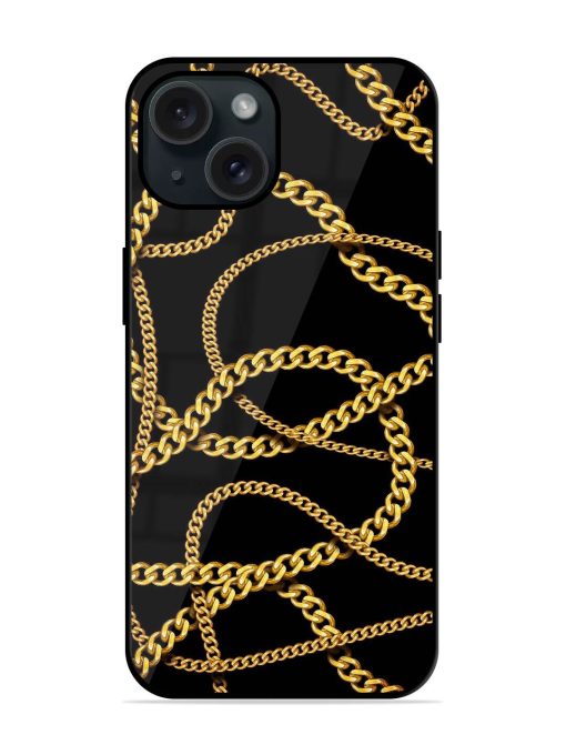 Decorative Golde Chain Glossy Metal TPU Case Edge Zapvi