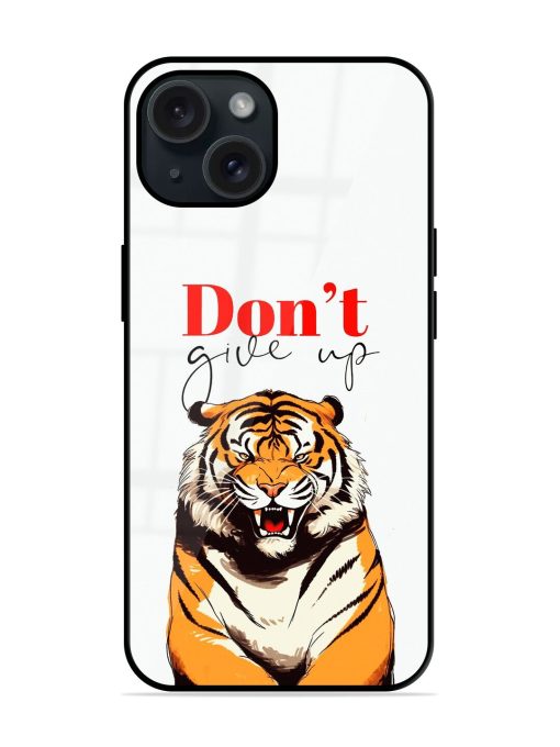 Don'T Give Up Tiger Art Glossy Metal TPU Case Edge Zapvi