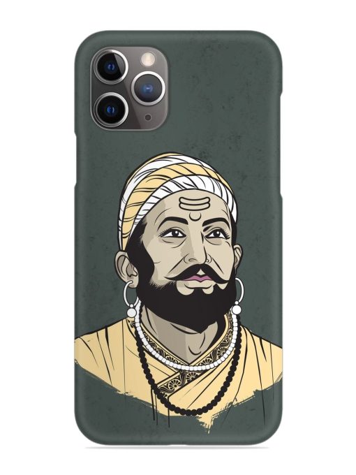 Shivaji Maharaj Vector Art Snap Case for Apple Iphone 11 Pro Max Edge Zapvi