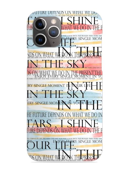 Seamless Slogans Pattern Snap Case for Apple Iphone 11 Pro Max Edge Zapvi