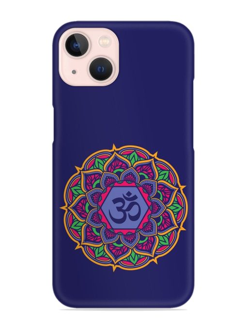 Om Mandala Art Blue Snap Case for Apple Iphone 14 Edge Zapvi