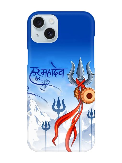 Har Har Mahadev Trishul Snap Case for Apple Iphone 15 Plus Edge Zapvi