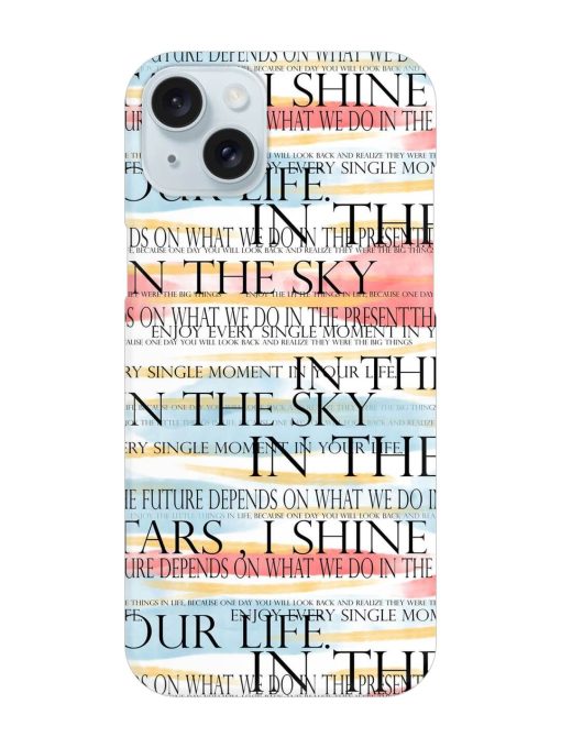 Seamless Slogans Pattern Snap Case for Apple Iphone 15 Plus Edge Zapvi