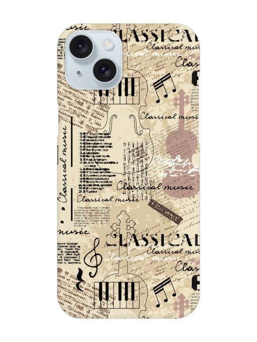 Classical Music Lpattern Snap Case for Apple Iphone 15 Plus Edge Zapvi