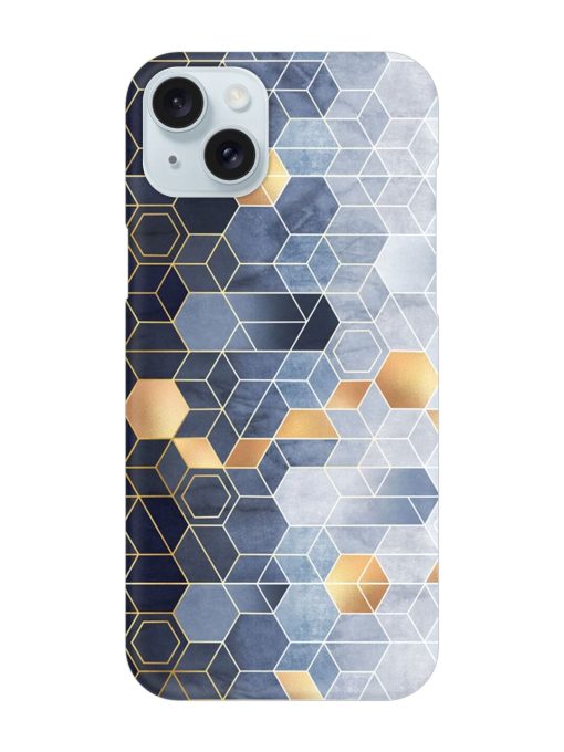 Geometric Abstraction Hexagons Snap Case for Apple Iphone 15 Plus Edge Zapvi