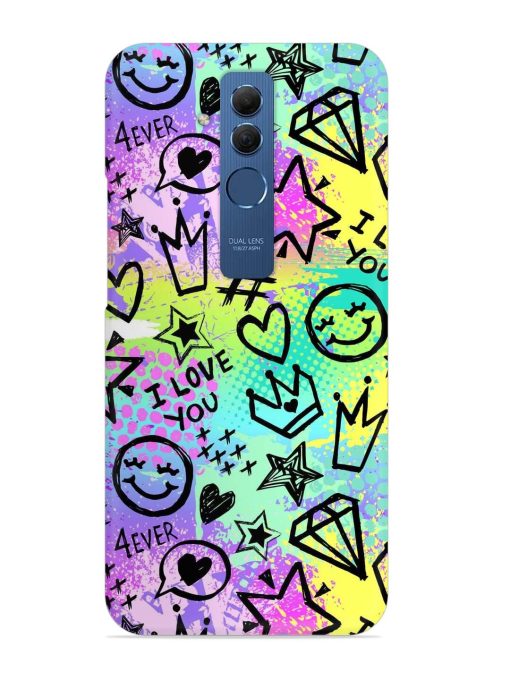 Bright Seamless Pattern Snap Case for Honor Mate 20 Lite Edge Zapvi