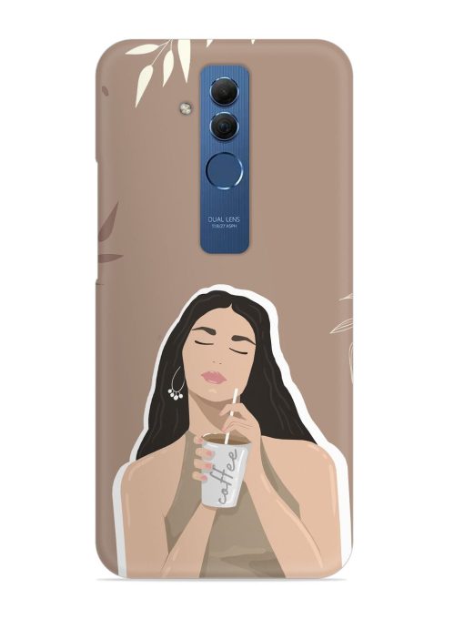 Girl With Coffee Snap Case for Honor Mate 20 Lite Edge Zapvi