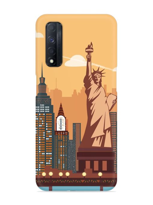 New York Statue Of Liberty Architectural Scenery Snap Case for Realme Narzo 30 (4G) Edge Zapvi