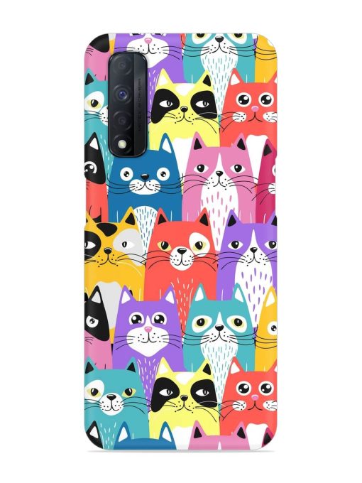 Funny Cartoon Cats Snap Case for Realme Narzo 30 (4G) Edge Zapvi