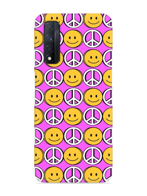 Smiley Face Peace Snap Case for Realme Narzo 30 (4G) Edge Zapvi