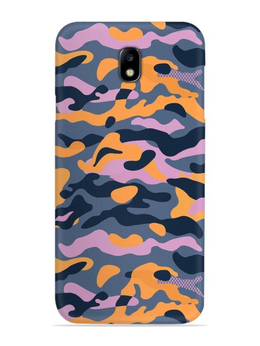 Camouflage Army Military English Orange Art Snap Case for Samsung Galaxy J7 (2017) Edge Zapvi