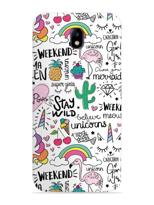 Unicorn Ice Cream Snap Case for Samsung Galaxy J7 (2017) Edge Zapvi