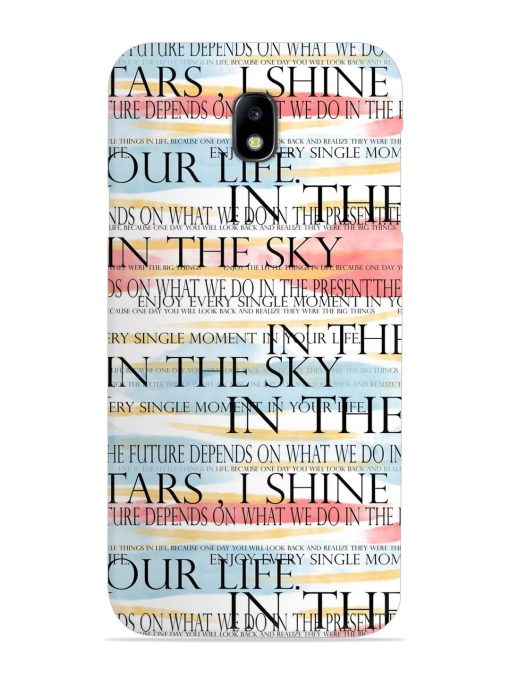 Seamless Slogans Pattern Snap Case for Samsung Galaxy J7 (2017) Edge Zapvi