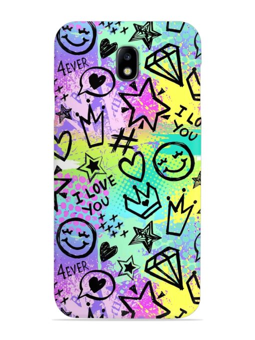 Bright Seamless Pattern Snap Case for Samsung Galaxy J7 (2017) Edge Zapvi