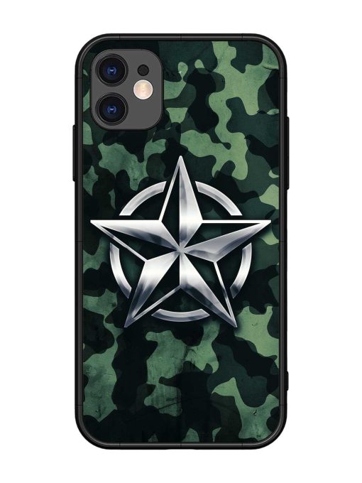 Indian Army Star Design Glossy Metal Phone Cover for Apple Iphone 11 Edge Zapvi