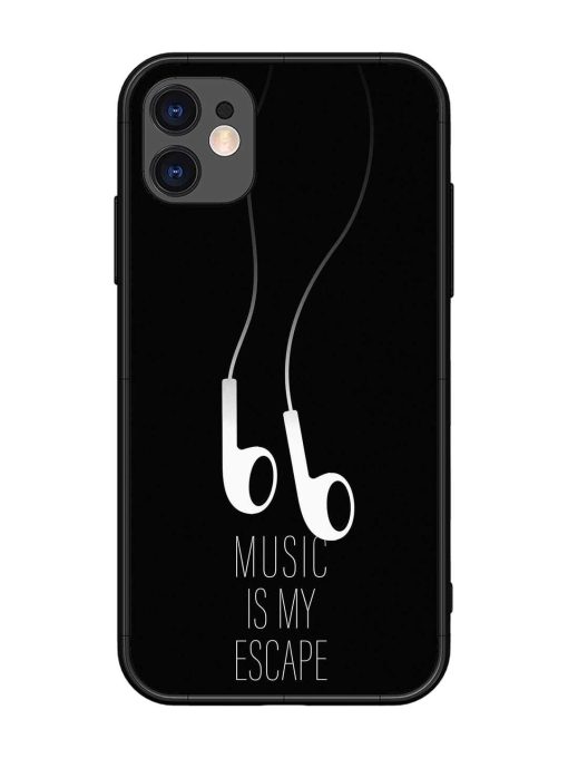 Music Is My Escape Glossy Metal Phone Cover for Apple Iphone 11 Edge Zapvi