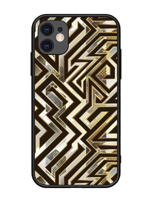 Technology Geometric Seamless Glossy Metal Phone Cover for Apple Iphone 11 Edge Zapvi