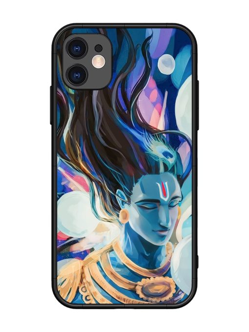 Bhagwan Sri Krishna Glossy Metal Phone Cover for Apple Iphone 11 Edge Zapvi