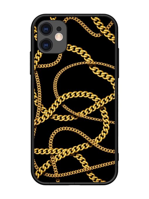 Decorative Golde Chain Glossy Metal Phone Cover for Apple Iphone 11 Edge Zapvi