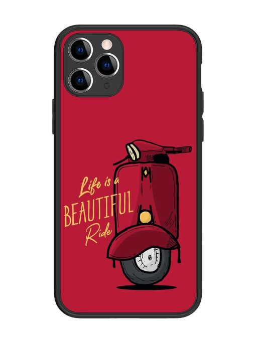 Life Is Beautiful Rides Glossy Metal Phone Cover for Apple Iphone 11 Pro Edge Zapvi