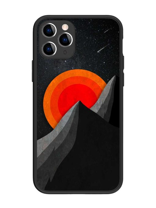 Black Mountain Glossy Metal Phone Cover for Apple Iphone 11 Pro Edge Zapvi