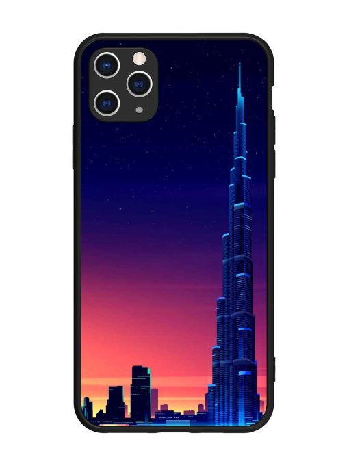 Burj Khalifa Abstract Glossy Metal Phone Cover for Apple Iphone 11 Pro Max Edge Zapvi