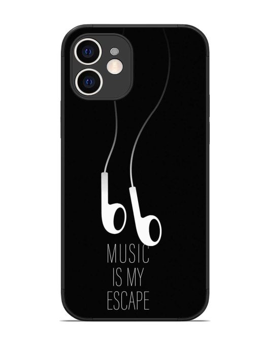 Music Is My Escape Glossy Metal Phone Cover for Apple Iphone 12 Edge Zapvi