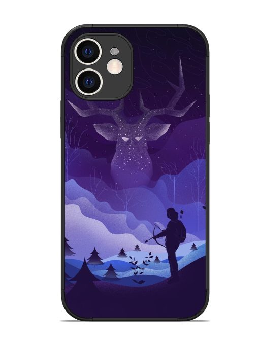 Deer Forest River Glossy Metal Phone Cover for Apple Iphone 12 Edge Zapvi