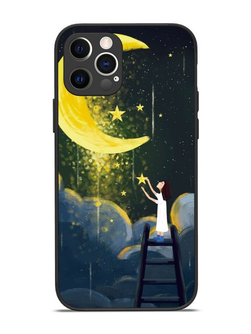 Moonlight Healing Night Illustration Glossy Metal TPU Phone Cover for Apple Iphone 12 Pro Edge Zapvi