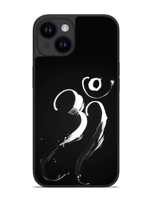 Om Logo Glossy Metal Phone Cover for Apple Iphone 14 Edge Zapvi