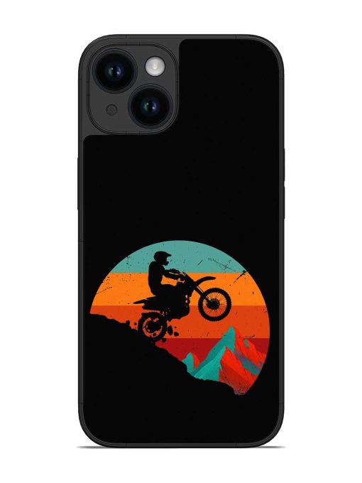 Mountain Bike Glossy Metal Phone Cover for Apple Iphone 14 Edge Zapvi