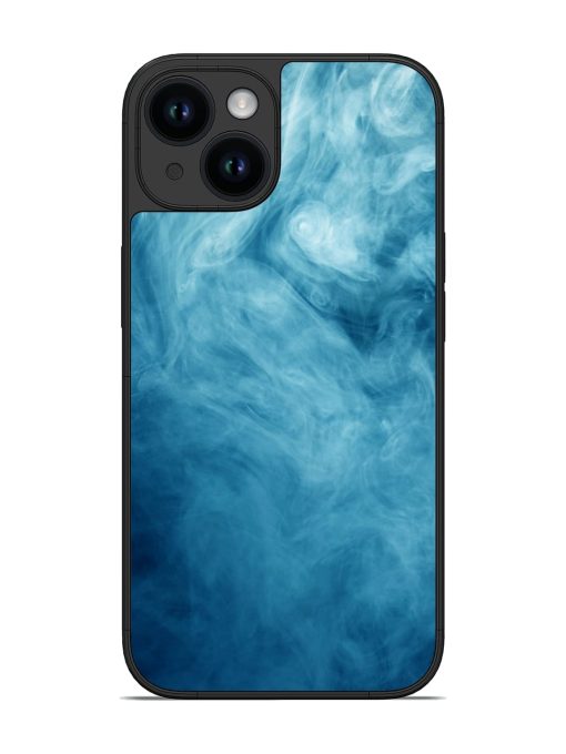 Blue Smoke Art Glossy Metal Phone Cover for Apple Iphone 14 Edge Zapvi