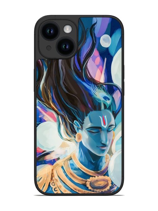 Bhagwan Sri Krishna Glossy Metal Phone Cover for Apple Iphone 14 Edge Zapvi