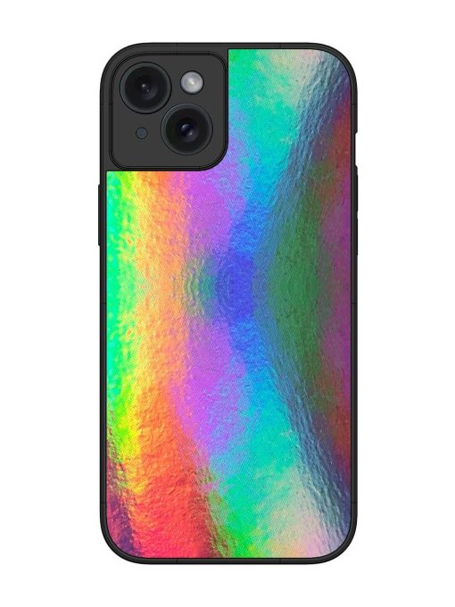 Colorful Holographic Background Glossy Metal TPU Phone Cover for Apple Iphone 15 Plus Edge Zapvi