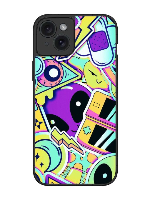 Scratch Art Glossy Metal Phone Cover for Apple Iphone 15 Plus Edge Zapvi