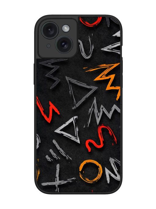 Grungy Graffiti Glossy Metal Phone Cover for Apple Iphone 15 Plus Edge Zapvi