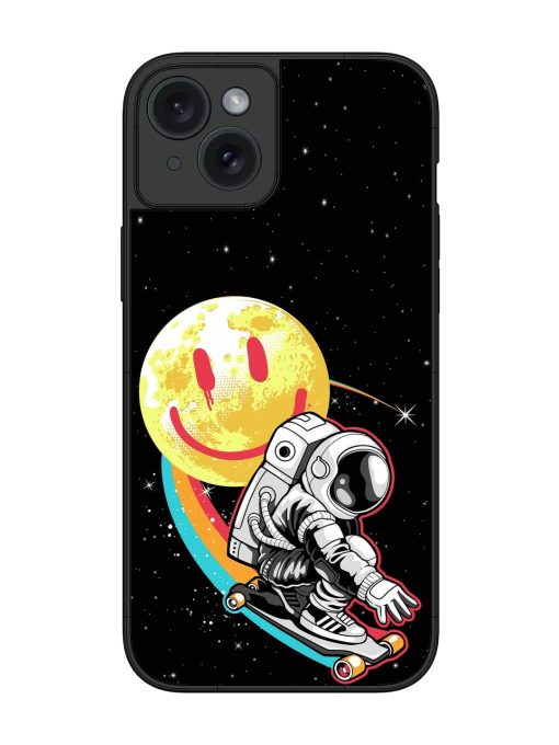 Astronaut Art Glossy Metal Phone Cover for Apple Iphone 15 Plus Edge Zapvi