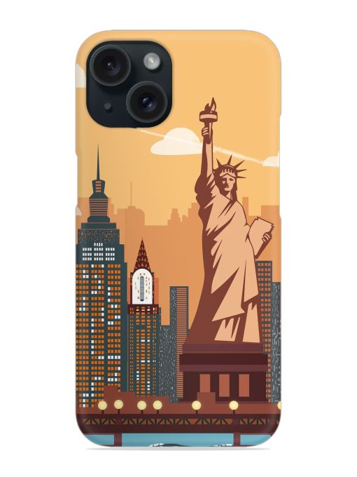 New York Statue Of Liberty Architectural Scenery Snap Case Edge Zapvi