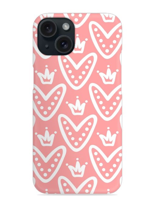 Cute Hearts Crowns Snap Case Edge Zapvi